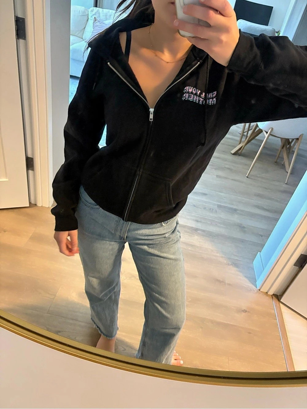 Call Your Mother Alligator Beach Zip-Up Hoodie Black